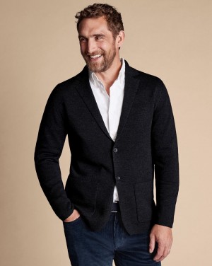 Charcoal Grey Charles Tyrwhitt Merino Blazer | OFMUTG-167