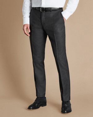 Charcoal Grey Charles Tyrwhitt Ultimate Performance End-On-End Suit Pants | LAVUMQ-748