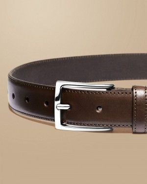 Chocolate Charles Tyrwhitt Leather Formal Belt | RHJAML-526