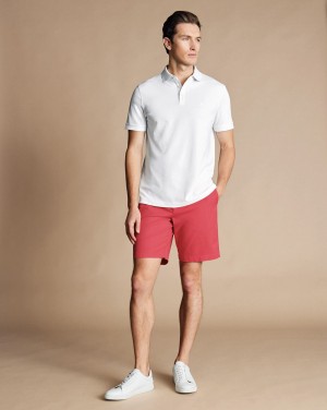 Coral Pink Charles Tyrwhitt Cotton Shorts | ZWHXLG-061