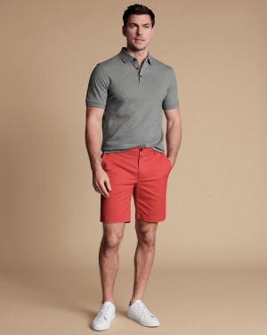 Coral Pink Charles Tyrwhitt Cotton Shorts | MHXTKZ-042