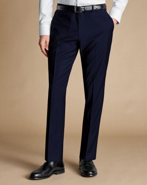 Dark Navy Charles Tyrwhitt Italian Luxury Suit Pants | PHKFIJ-871