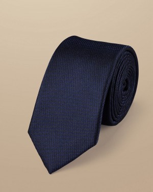 French Blue Charles Tyrwhitt Slim Silk Tie | RWPIBZ-284