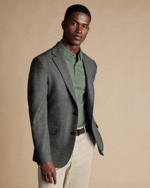 Grey Charles Tyrwhitt Twill Wool Texture Jacket | MCXJQN-794