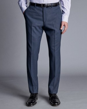 Heather Blue Charles Tyrwhitt Ultimate Performance Suit Pants | AXVMKH-267