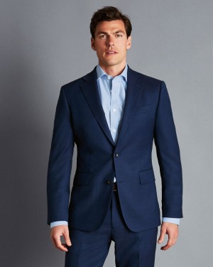 Indigo Blue Charles Tyrwhitt Birdseye Ultimate Performance Suit Jacket | VQOMGR-120