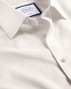 Ivory Charles Tyrwhitt Non-Iron Twill Shirt | OHGYDL-465