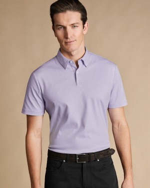 Lavender Charles Tyrwhitt Smart Jersey Polo | BLHYWC-873