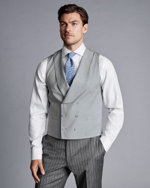 Light Blue Charles Tyrwhitt Morning Suit Vest | BEUDYR-570