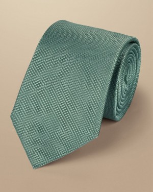 Light Green Charles Tyrwhitt Silk Tie | KSICLB-729