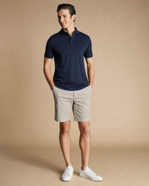 Light Grey Charles Tyrwhitt Stripe Short | JVGYAP-609