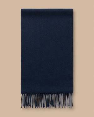 Navy Charles Tyrwhitt Cashmere Scarf | RAXZDQ-208