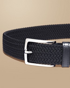 Navy Charles Tyrwhitt Casual Stretch Belt | WTASNB-470