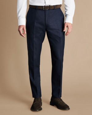 Navy Charles Tyrwhitt End-On-End Ultimate Performance Suit Pants | ZSWXFT-378