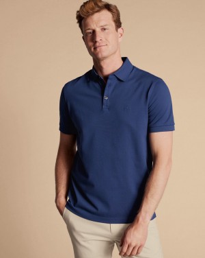 Royal Blue Charles Tyrwhitt Tyrwhitt Pique Polo | VTYQRE-689