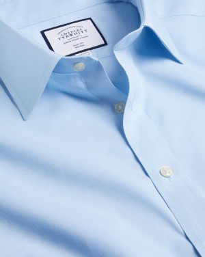 Sky Blue Charles Tyrwhitt Non-Iron Poplin Shirt | YEWHRA-578