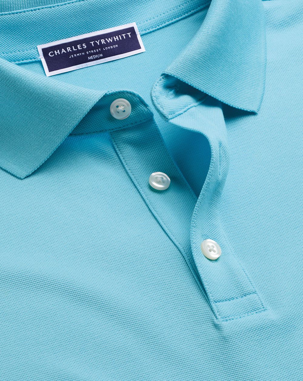 Aqua Charles Tyrwhitt Tyrwhitt Pique Polo | XMIJOT-534