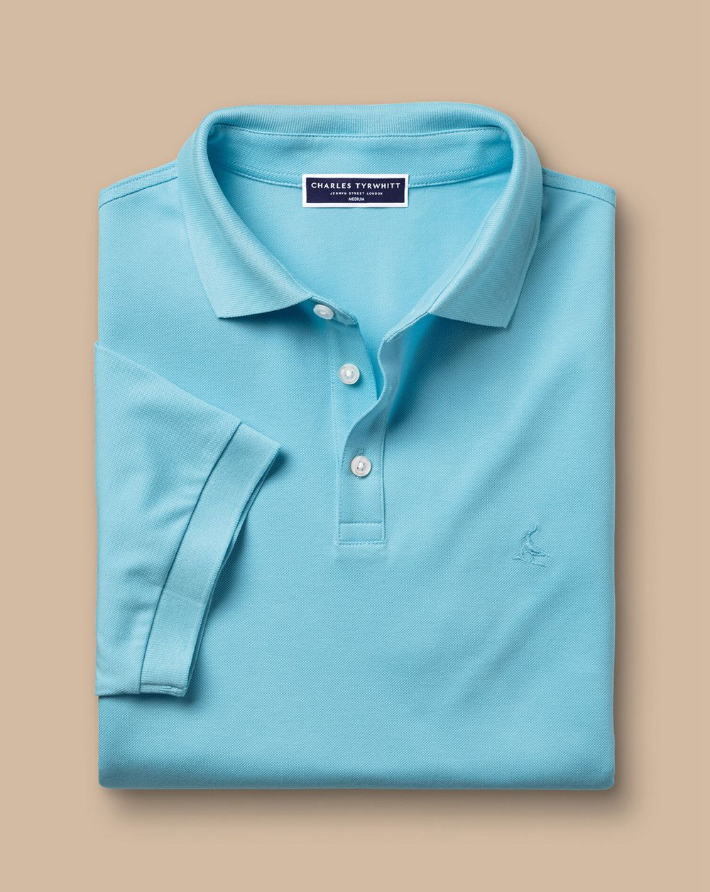 Aqua Charles Tyrwhitt Tyrwhitt Pique Polo | XMIJOT-534