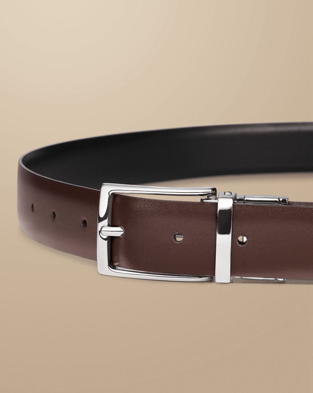 Black/Brown Charles Tyrwhitt Made In England Reversible Belt | ZRHIUG-845