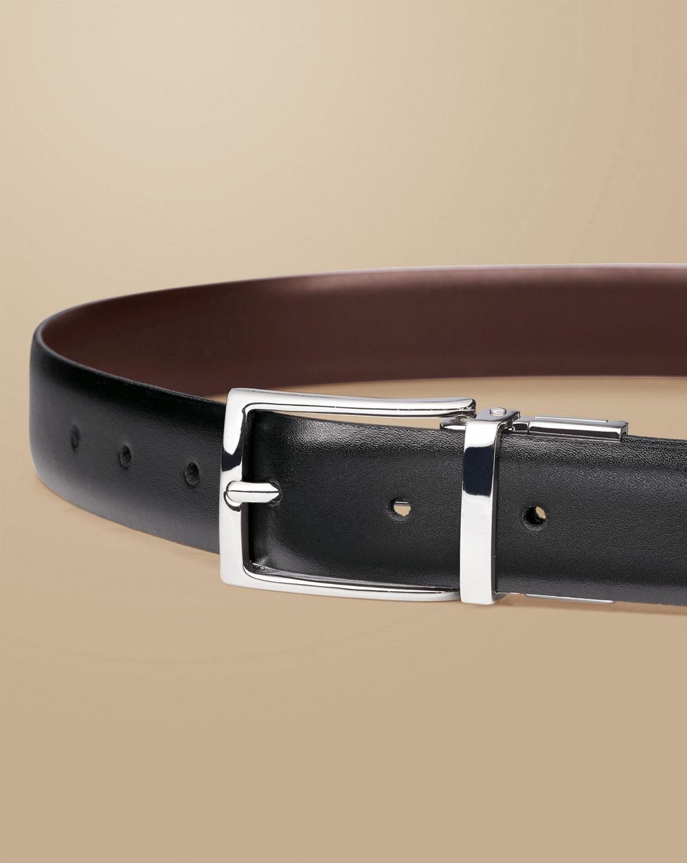 Black/Brown Charles Tyrwhitt Made In England Reversible Belt | ZRHIUG-845