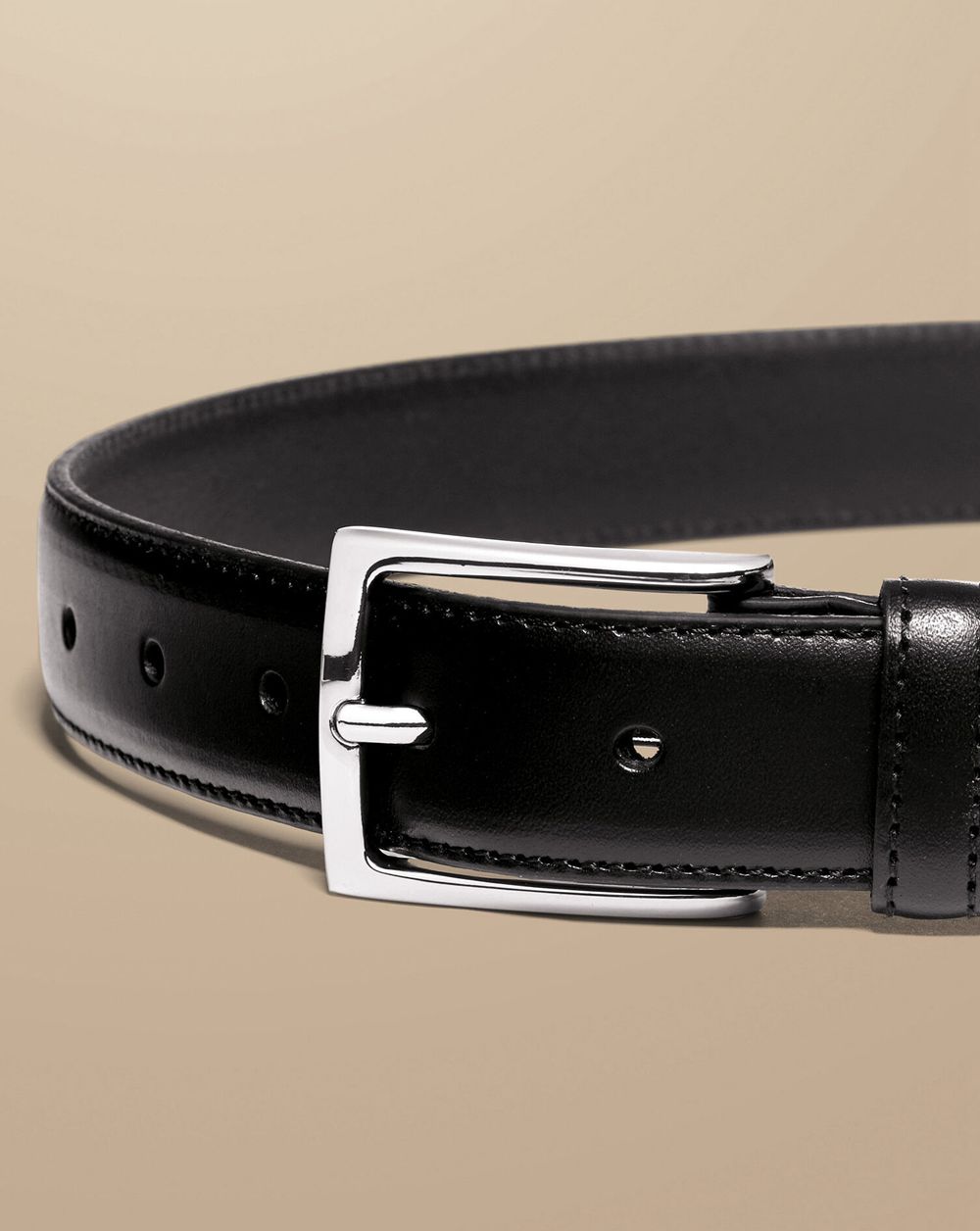 Black Charles Tyrwhitt Leather Formal Belt | FHBMSQ-683