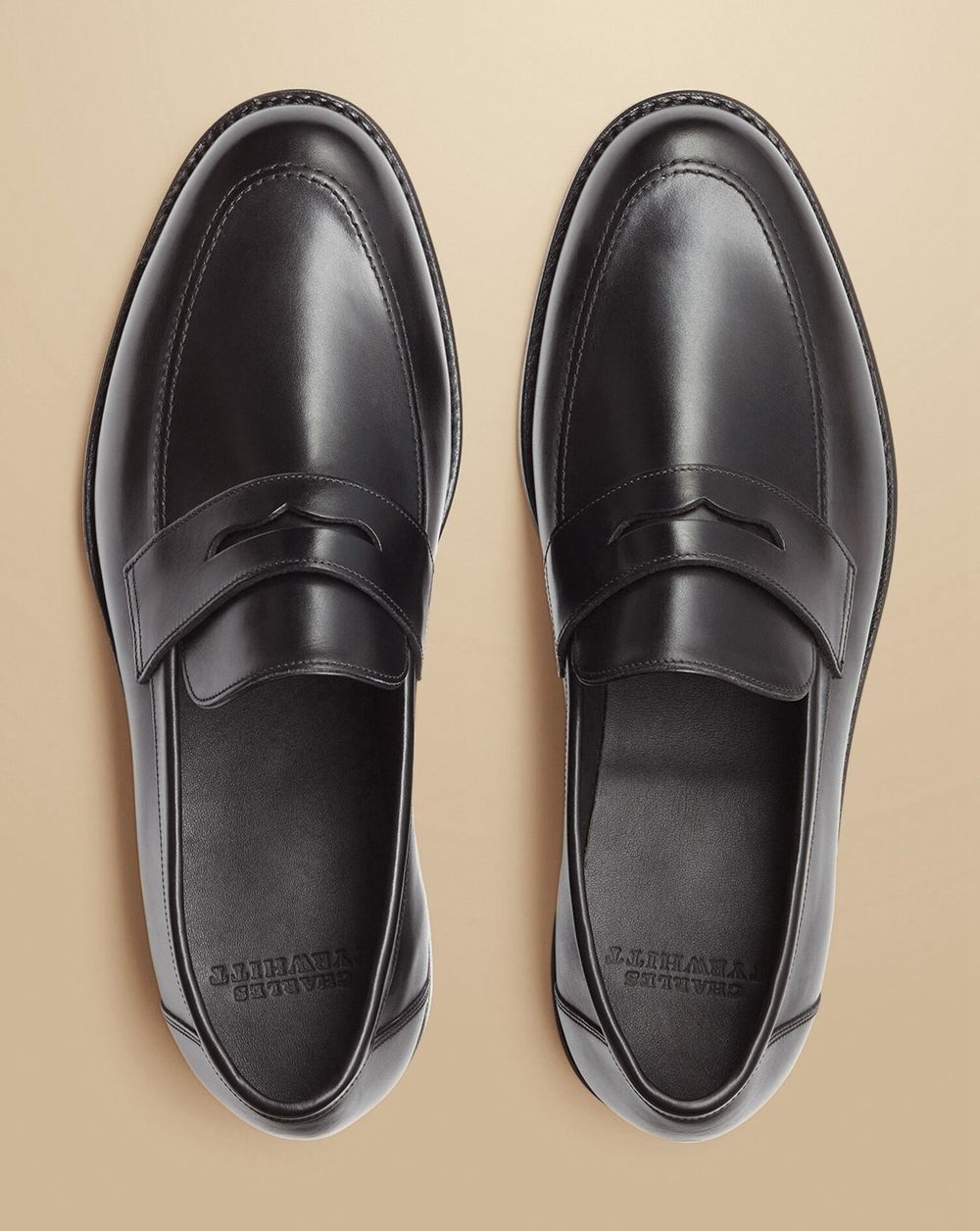 Black Charles Tyrwhitt Saddle Loafers | OUWDJG-985