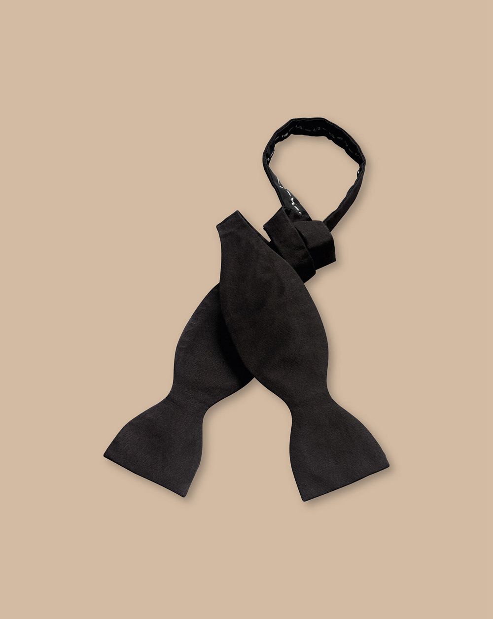 Black Charles Tyrwhitt Silk Barathea Self-Tie Bow Tie | MICJDY-857