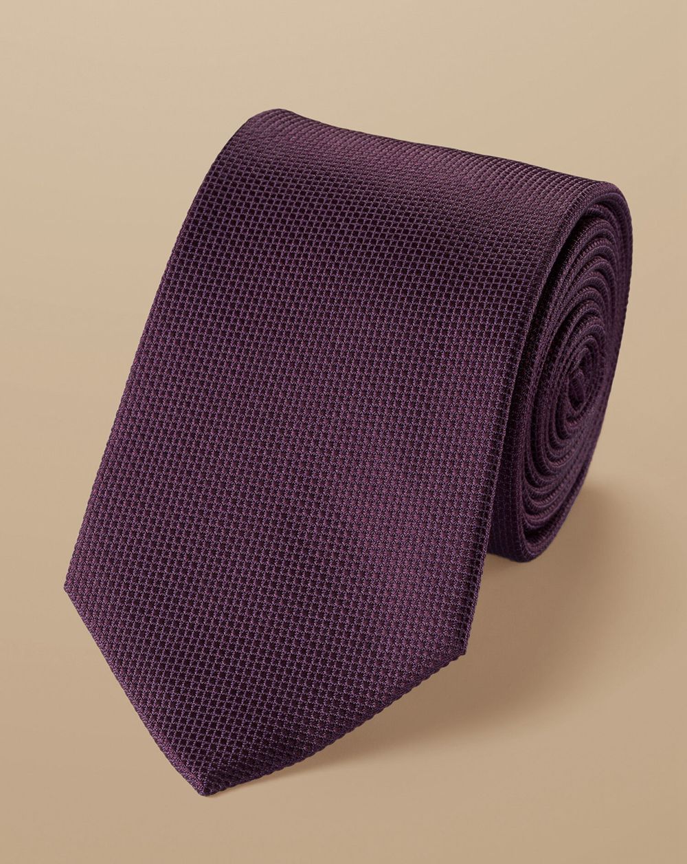 Blackberry Purple Charles Tyrwhitt Silk Tie | NSTVHR-617