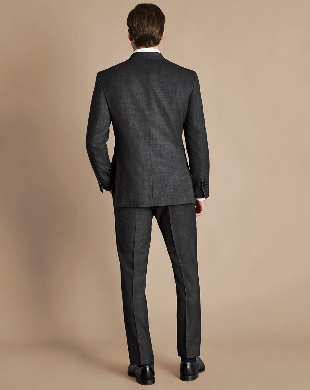 Charcoal Gray Charles Tyrwhitt End-On-End Ultimate Performance Suit Jacket | JBVANW-693