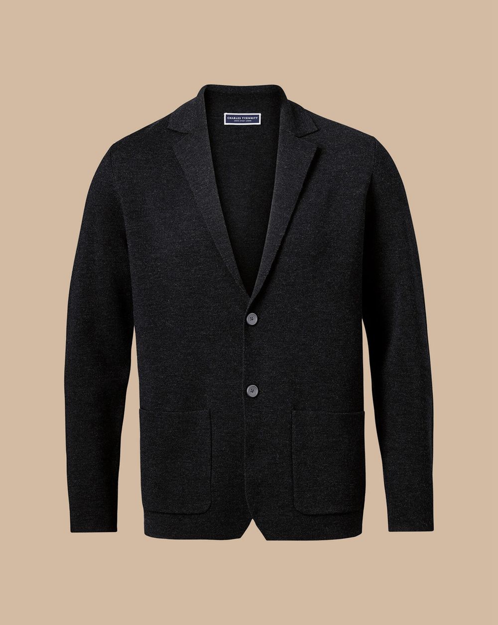 Charcoal Grey Charles Tyrwhitt Merino Blazer | OFMUTG-167