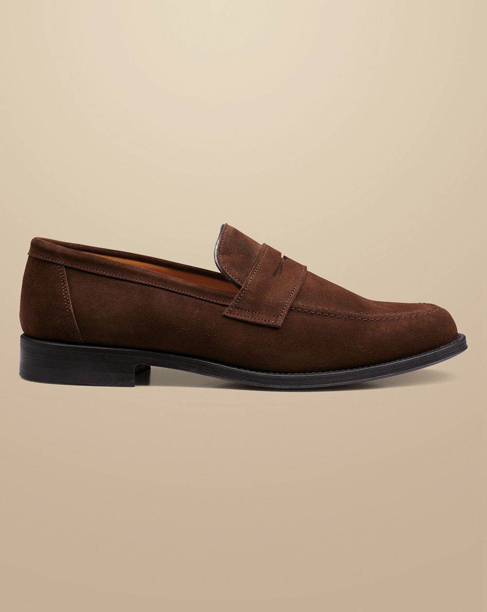 Chocolate Brown Charles Tyrwhitt Suede Saddle Loafer | SQYIFR-529