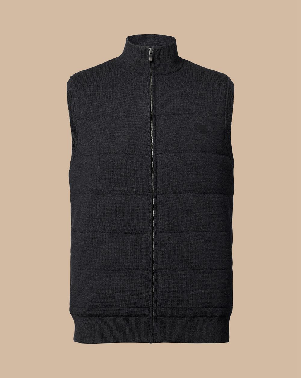 Dark Charcoal Charles Tyrwhitt New York Jets Merino Padded Front Vest | CBRPHX-381