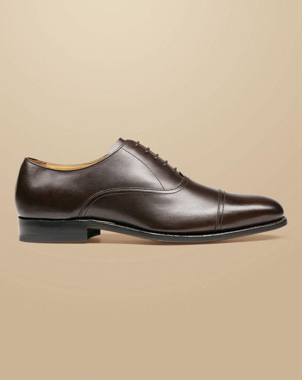 Dark Chocolate Charles Tyrwhitt Leather Oxford Shoes | QSUAWV-834