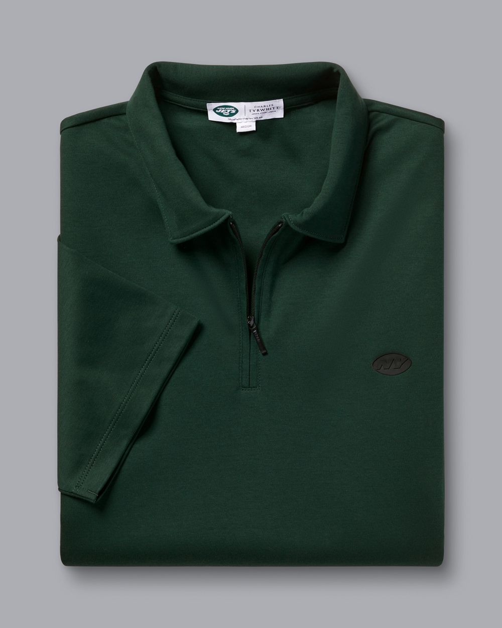 Dark Green Charles Tyrwhitt New York Jets Cotton Jersey Polo | NYDGPI-146