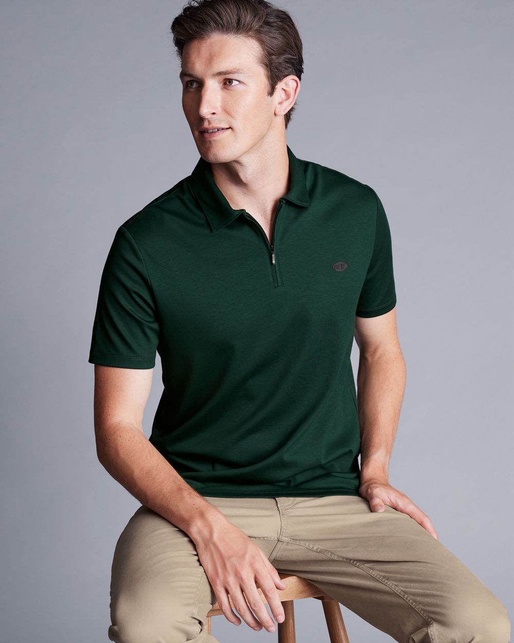 Dark Green Charles Tyrwhitt New York Jets Cotton Jersey Polo | NYDGPI-146