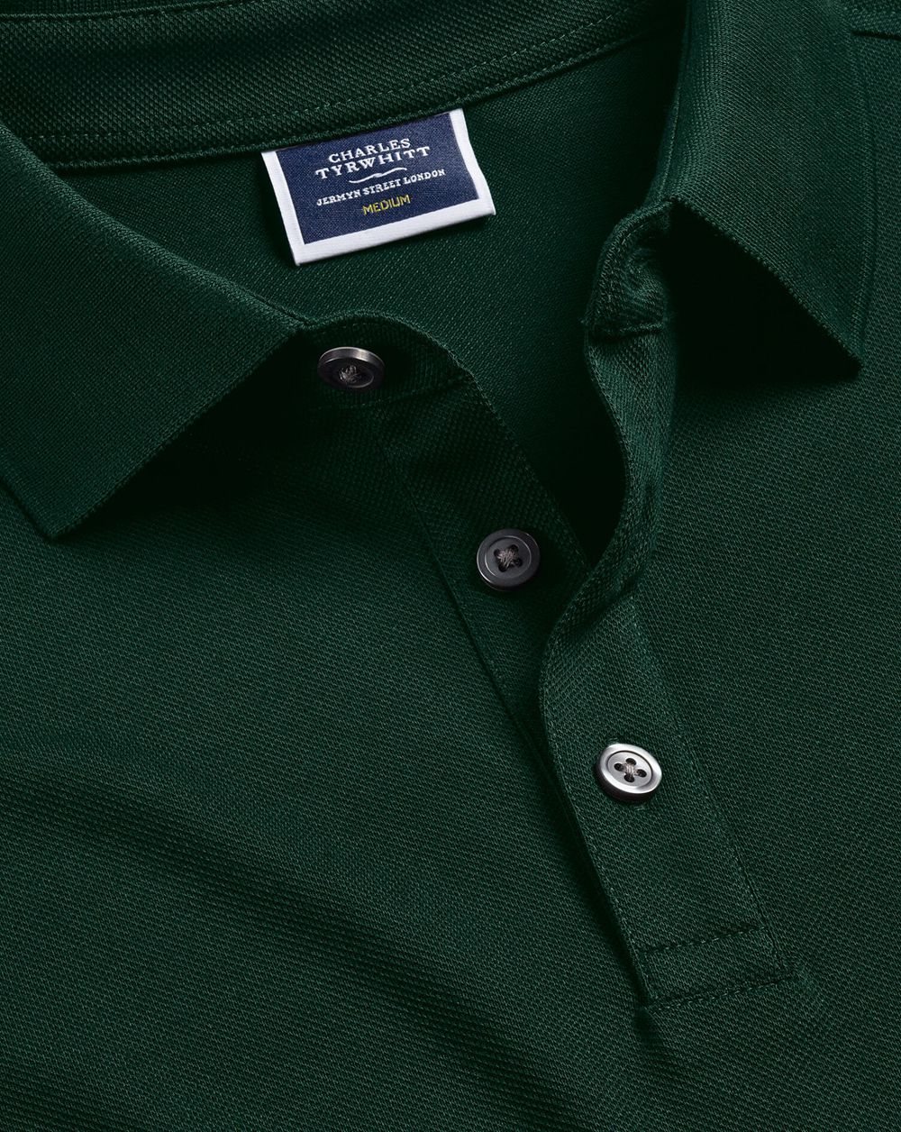 Dark Green Charles Tyrwhitt Tyrwhitt Pique Polo | UDZBQX-208