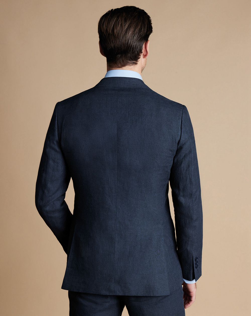 Dark Navy Charles Tyrwhitt Linen Jacket | NXDRCB-102