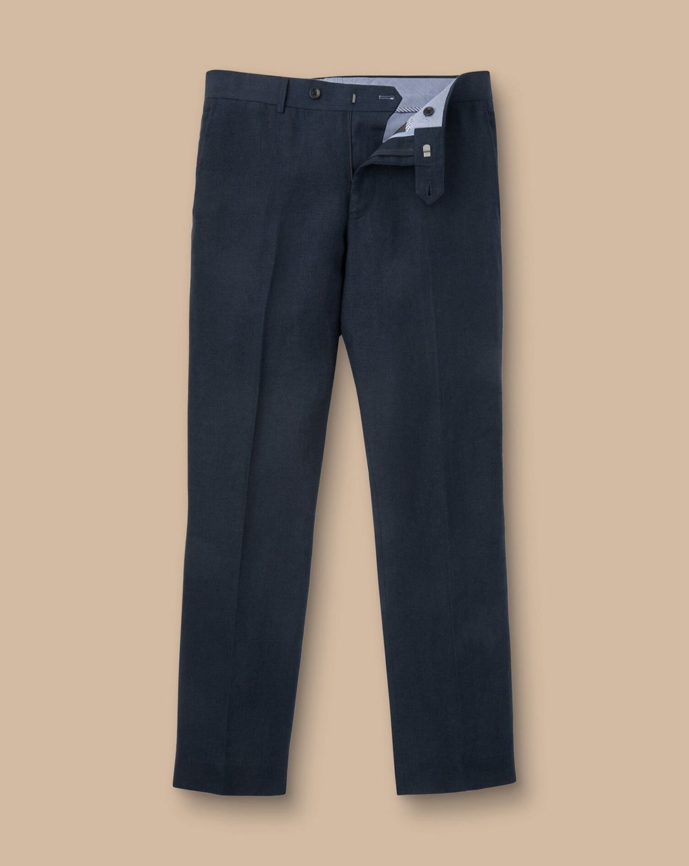 Dark Navy Charles Tyrwhitt Linen Pants | JNPIKM-708