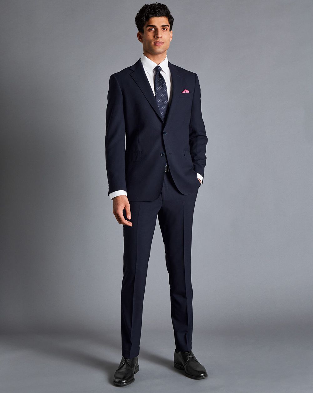 Dark Navy Charles Tyrwhitt Ultimate Performance Suit Jacket | QVKOBN-471