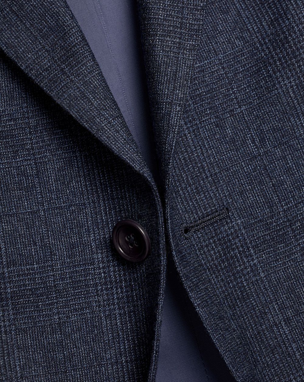 Denim Blue Charles Tyrwhitt Check Suit Jacket | SLTUBG-985