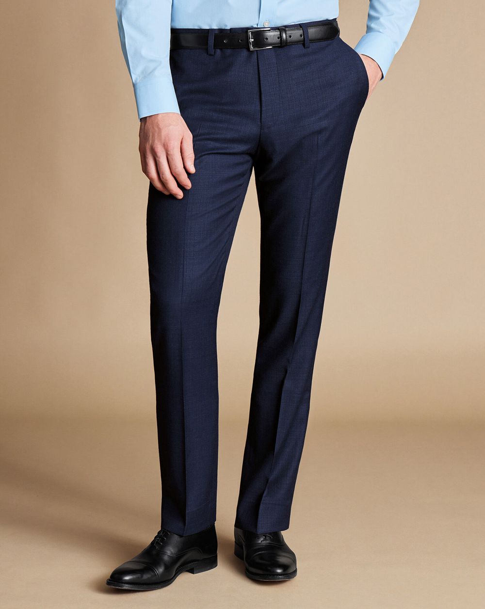 French Blue Charles Tyrwhitt Italian Luxury Suit Pants | YQPLUW-765