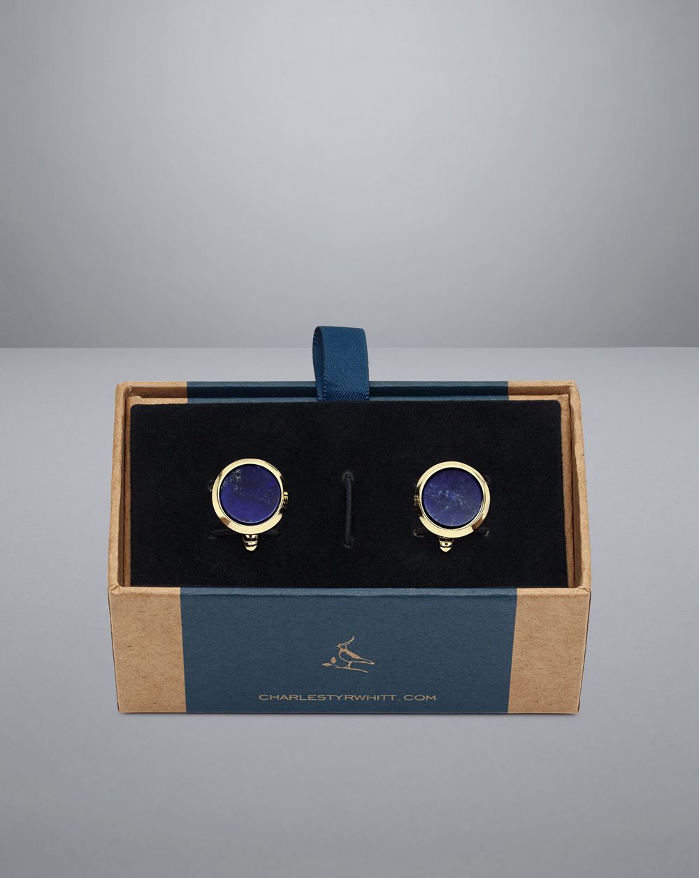 Gold Charles Tyrwhitt Sodalite Luxury Cufflinks | WFDLOX-380