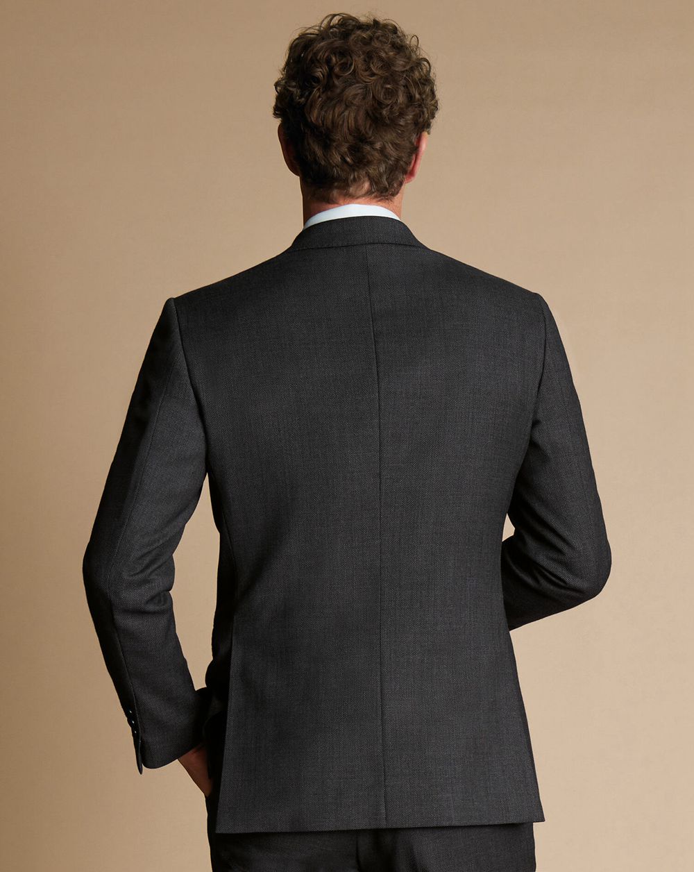 Grey Charles Tyrwhitt Birdseye Ultimate Performance Suit Jacket | IYLSKO-810