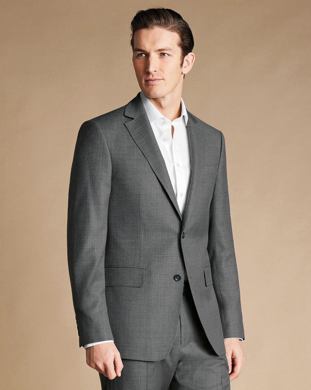 Grey Charles Tyrwhitt Italian Luxury Suit Jacket | ZMIQSP-810