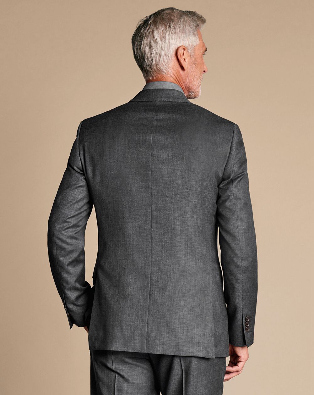 Grey Charles Tyrwhitt Italian Luxury Suit Jacket | ODUTCX-397