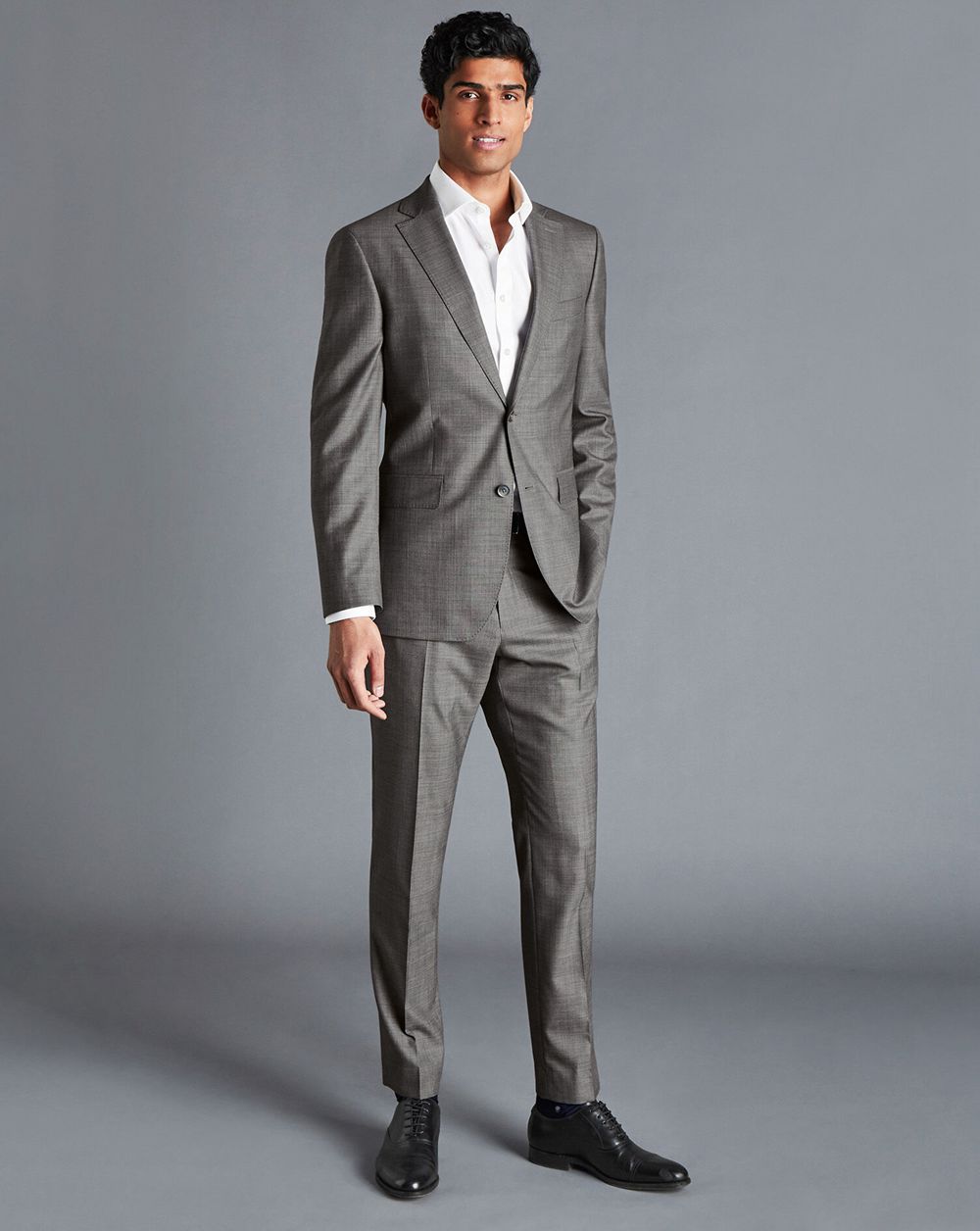 Grey Charles Tyrwhitt Sharkskin Suit Jacket | APDXGZ-539