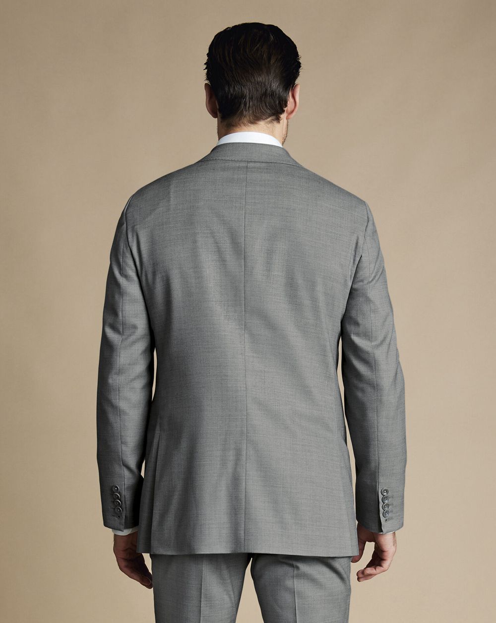 Grey Charles Tyrwhitt Ultimate Performance Sharkskin Suit Jacket | KLFSME-325