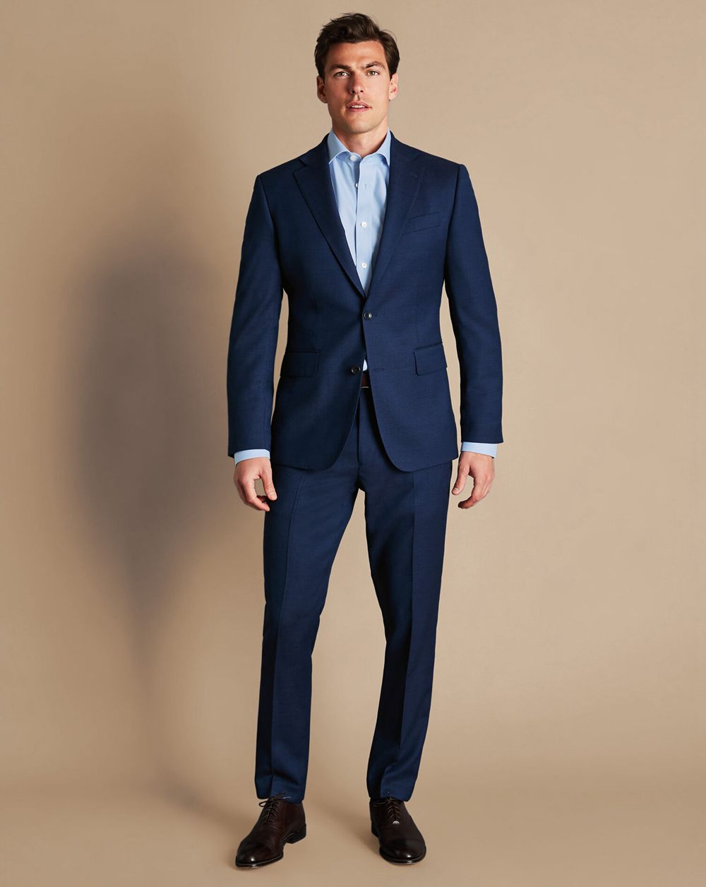 Indigo Blue Charles Tyrwhitt Birdseye Ultimate Performance Suit Pants | WSHPLR-193