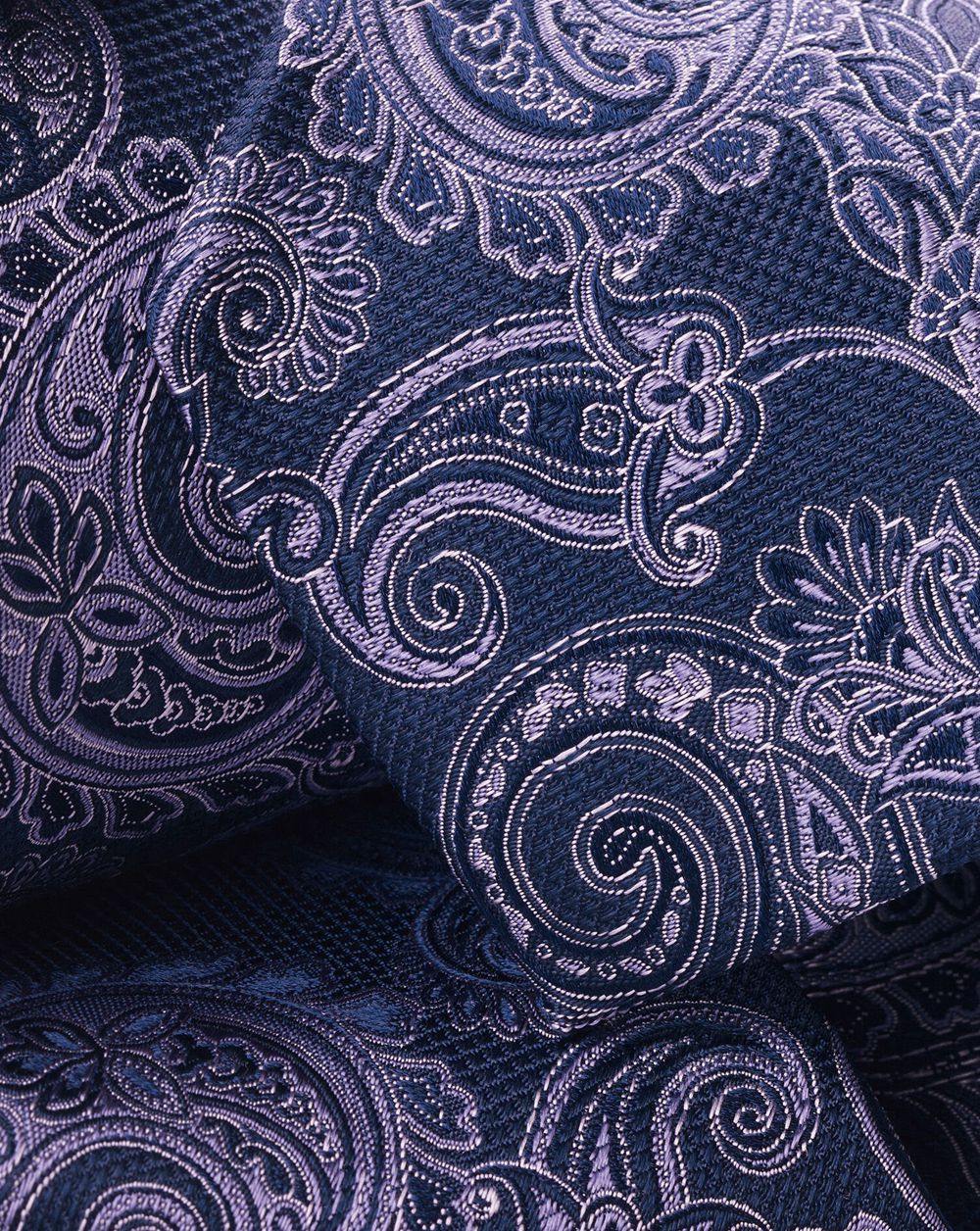 Ink Blue/Lavender Charles Tyrwhitt Paisley Silk Tie | HIVFJZ-692