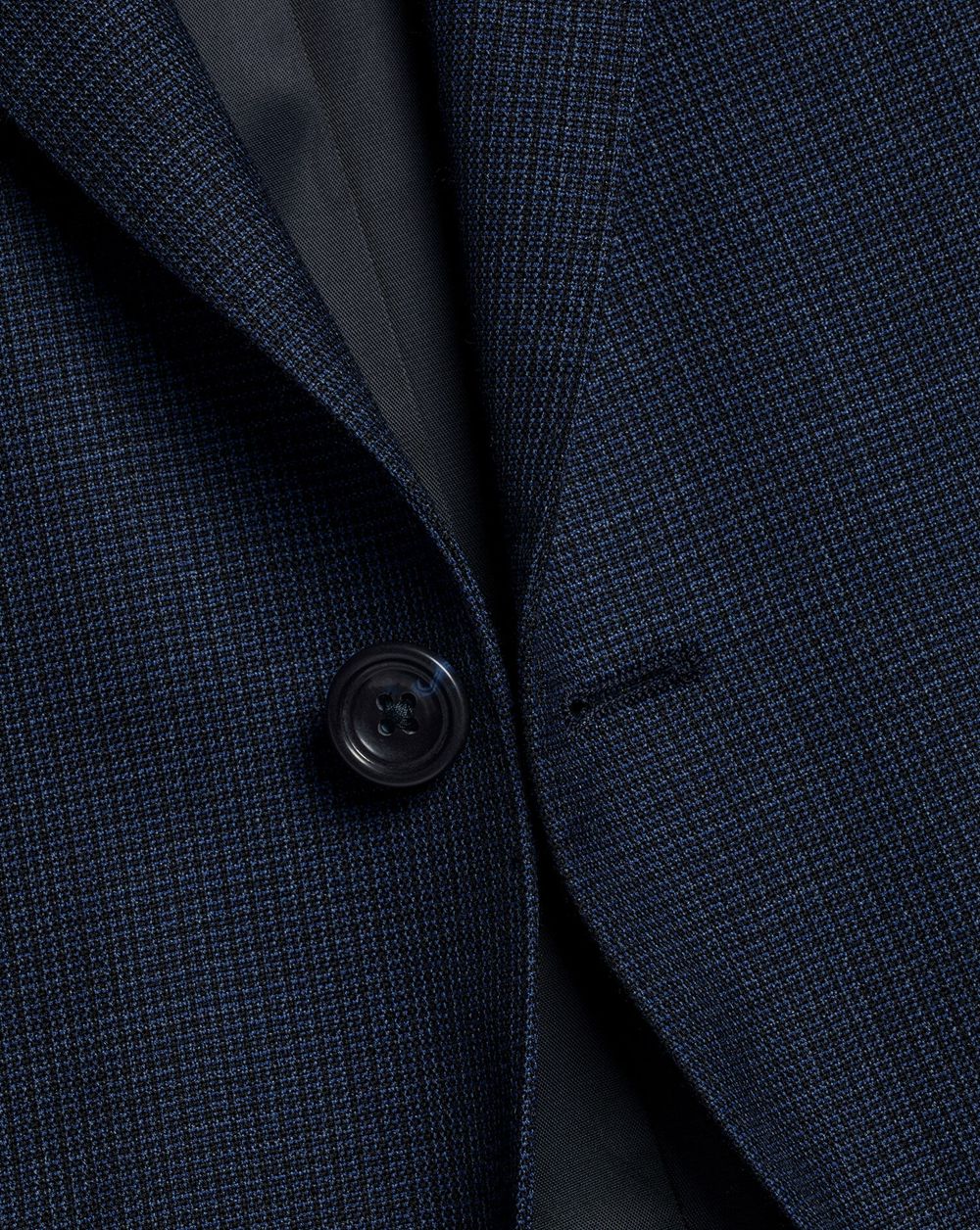 Ink Blue Charles Tyrwhitt Micro Check Suit Jacket | TGEKVW-568